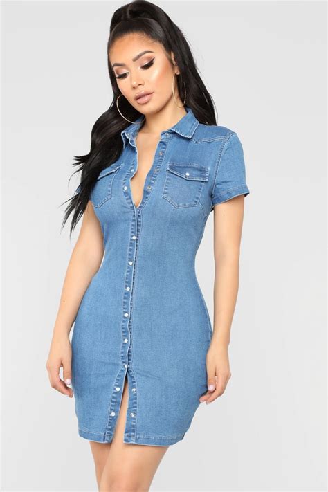 fashion nova button down dress